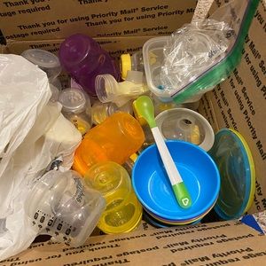 Bottles, baby toys